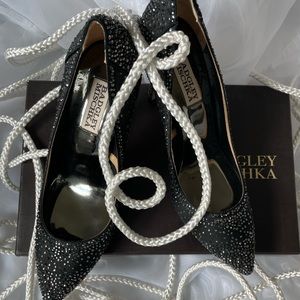 Badgley Mischka
Weslee Jewel Embellished Mesh High Heel Pumps